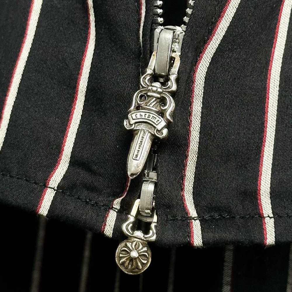 Chrome Hearts × Vintage Silk Pinstripe Dagger Zip… - image 5