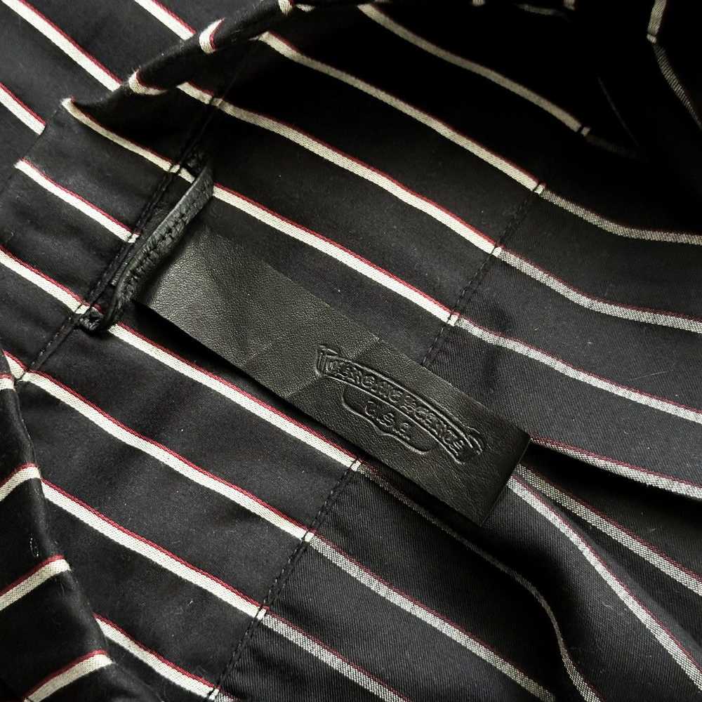 Chrome Hearts × Vintage Silk Pinstripe Dagger Zip… - image 6