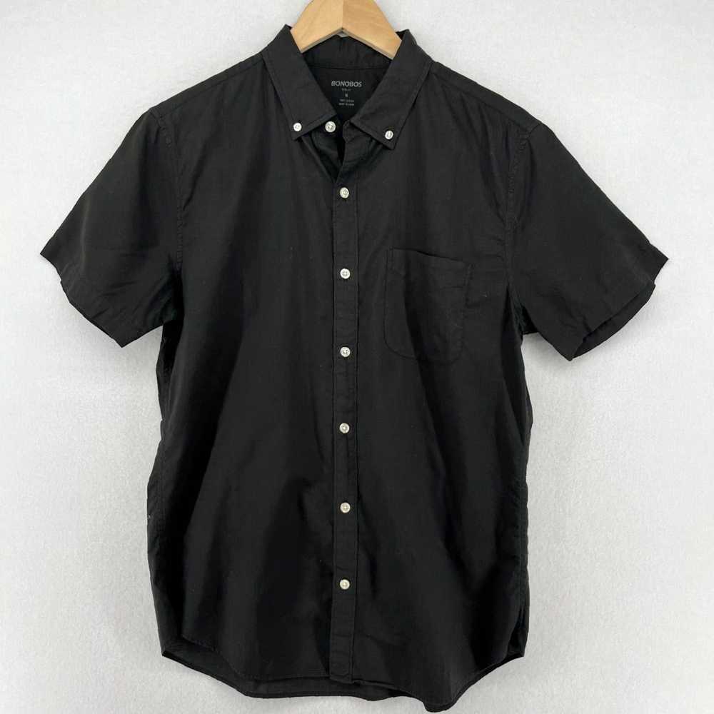 Bonobos Mens Slim Fit Oxford Shirt in Black Cotto… - image 2