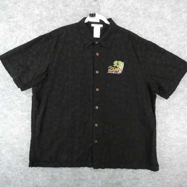 Disney Mens XXL Short Sleeve Black Embroidered Haw