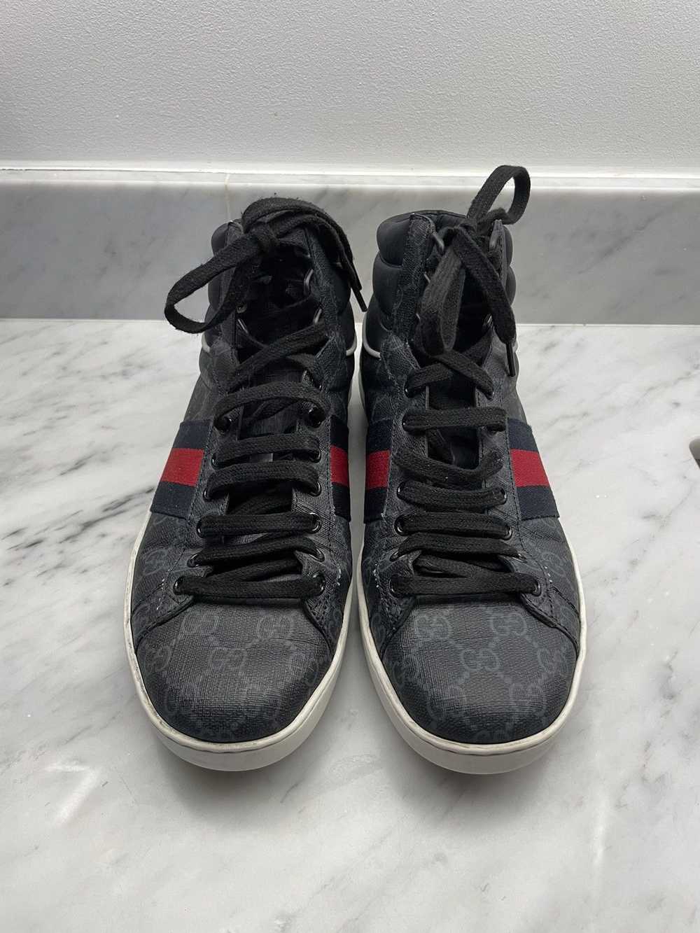 Designer × Gucci Gucci Ace high top gg monogram l… - image 5