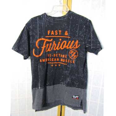 Affliction Affliction Black Orange Short Sleeve T… - image 1