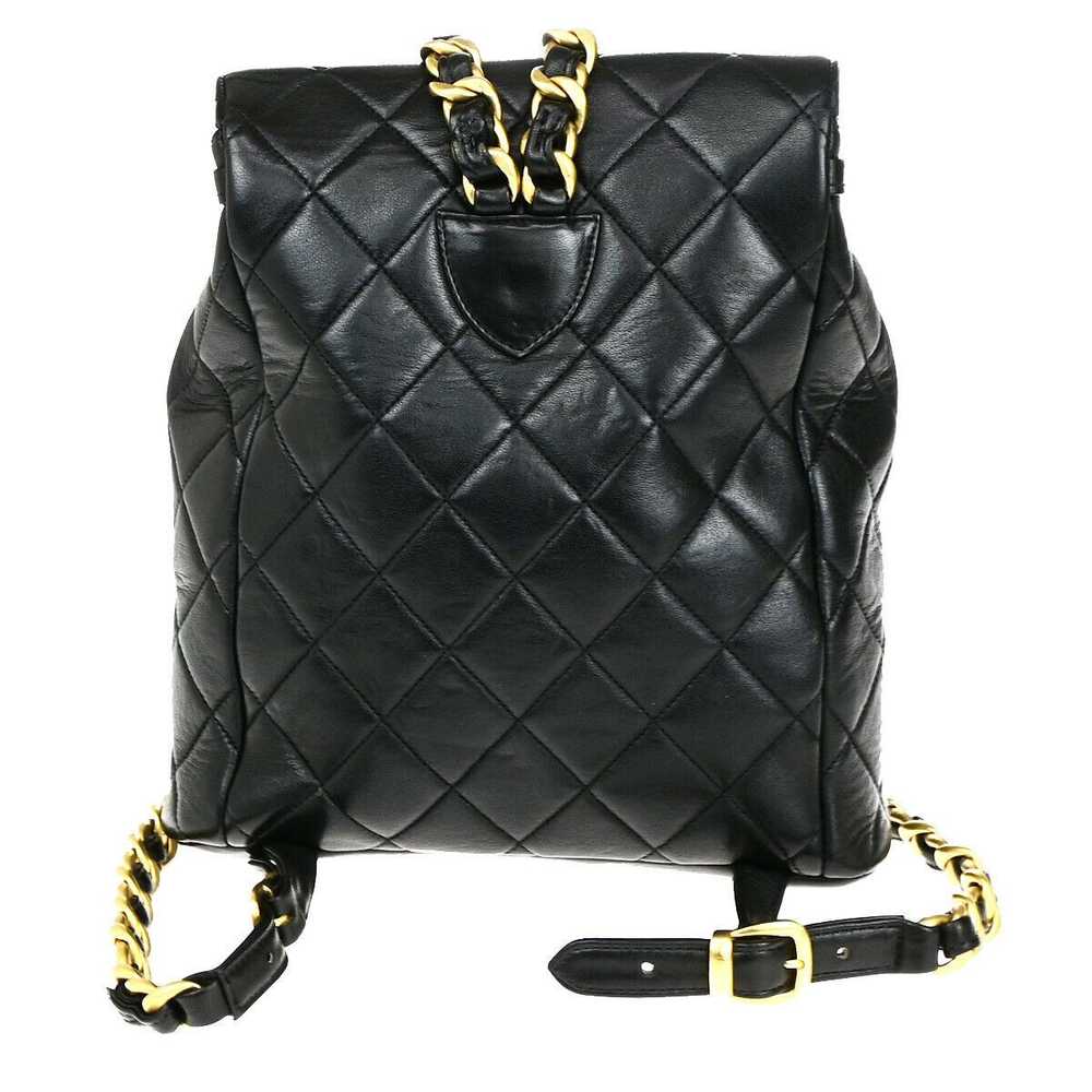 Chanel Duma Black Leather Backpack Bag (Pre-Owned) - image 2