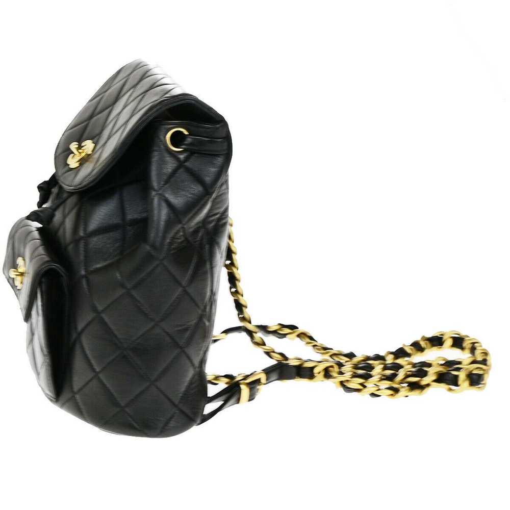 Chanel Duma Black Leather Backpack Bag (Pre-Owned) - image 3