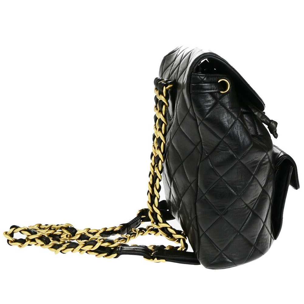 Chanel Duma Black Leather Backpack Bag (Pre-Owned) - image 4