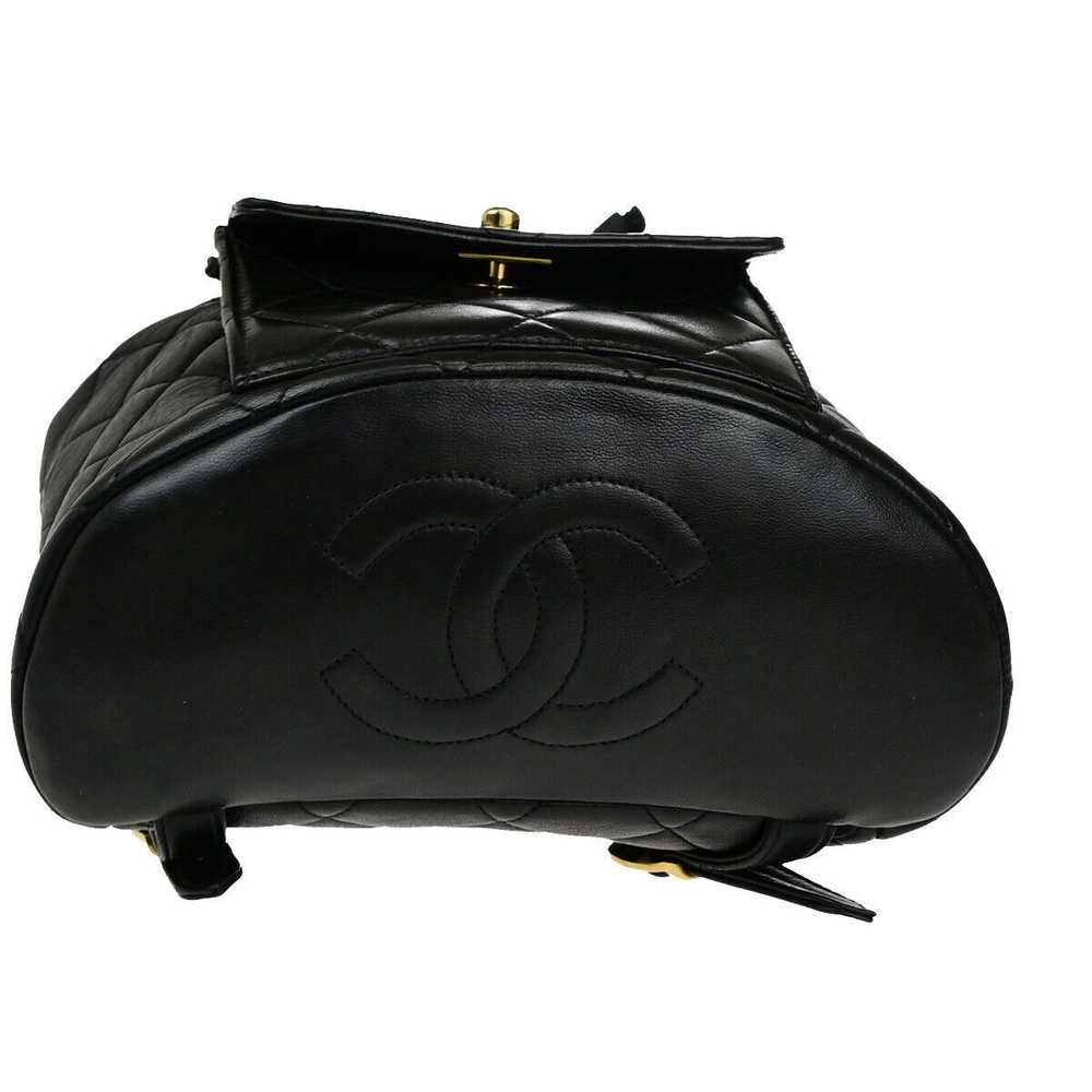 Chanel Duma Black Leather Backpack Bag (Pre-Owned) - image 6