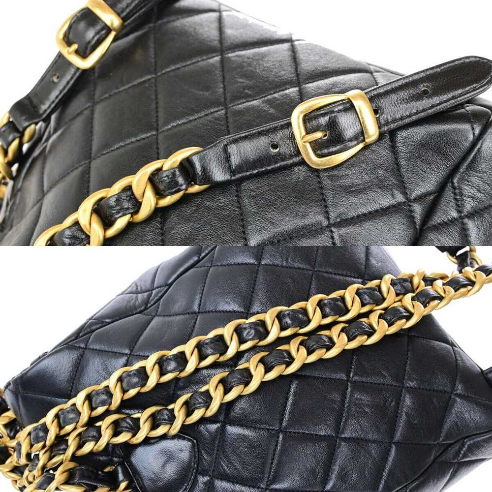 Chanel Duma Black Leather Backpack Bag (Pre-Owned) - image 8