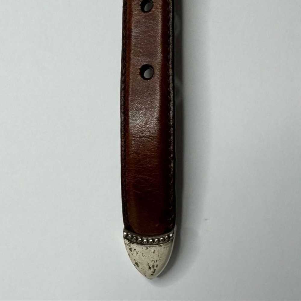 Fossil Fossil western Style Brown Leather Belt Si… - image 3