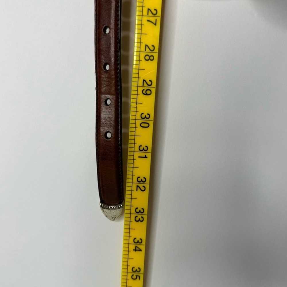 Fossil Fossil western Style Brown Leather Belt Si… - image 4