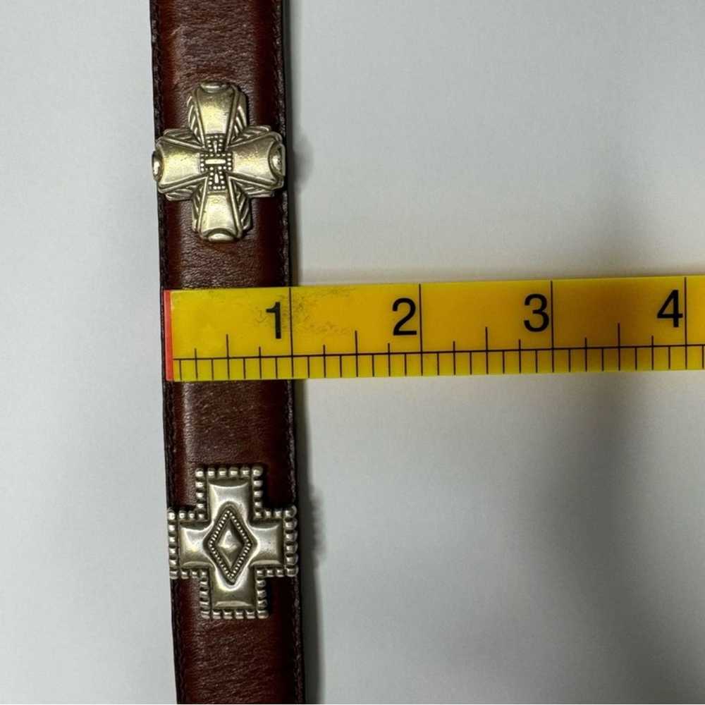 Fossil Fossil western Style Brown Leather Belt Si… - image 5