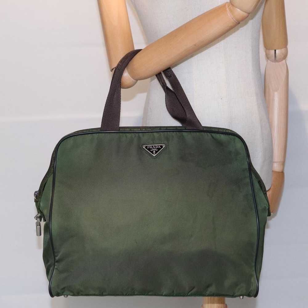 Prada Tessuto Khaki Synthetic Handbag (Pre-Owned) - image 11