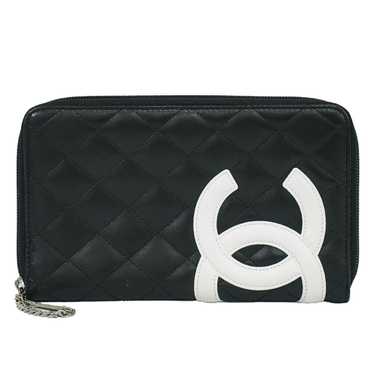 Chanel Cambon Line Black Leather Wallet (Pre-Owned