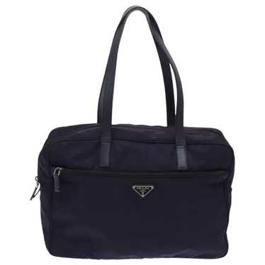 Prada Tessuto Blue Synthetic Shoulder Bag (Pre-Own