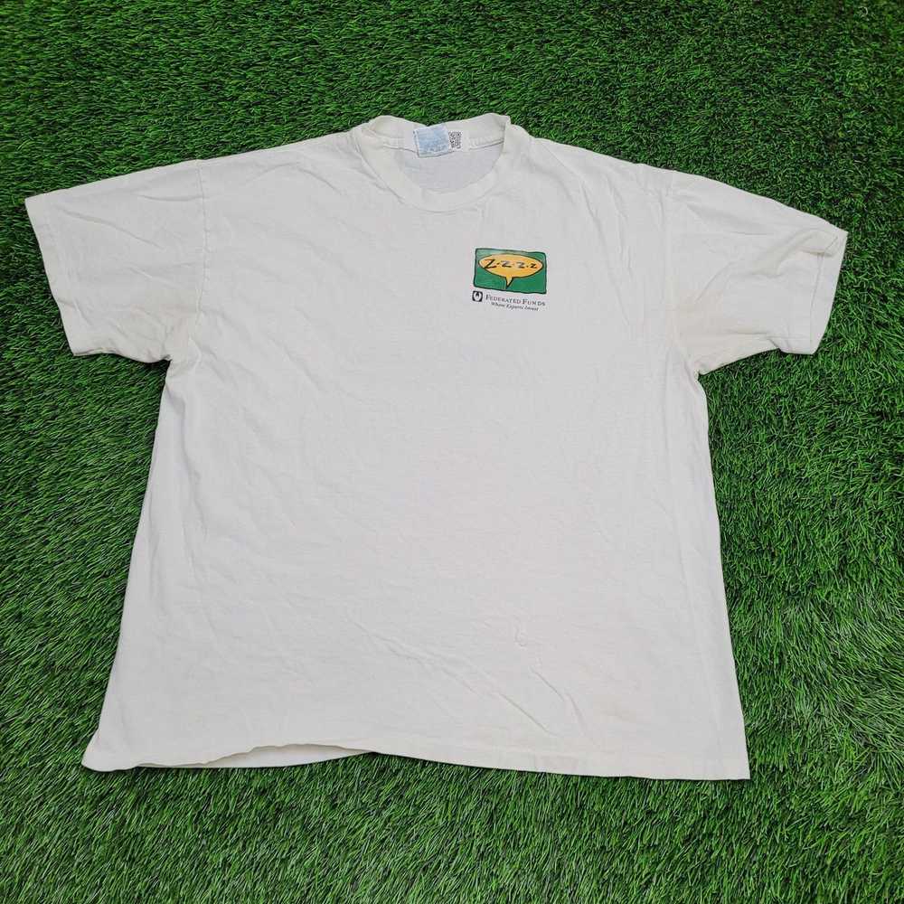 Hanes Vintage 90s Money Investment Shirt XL 23x26… - image 2