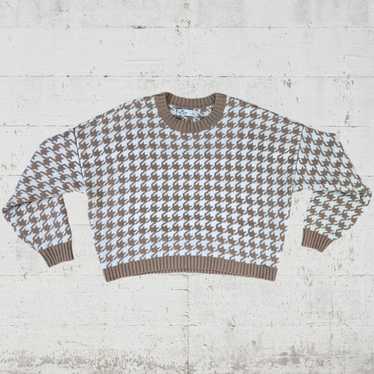 Hollister Hollister Tan White Houndstooth Womens S