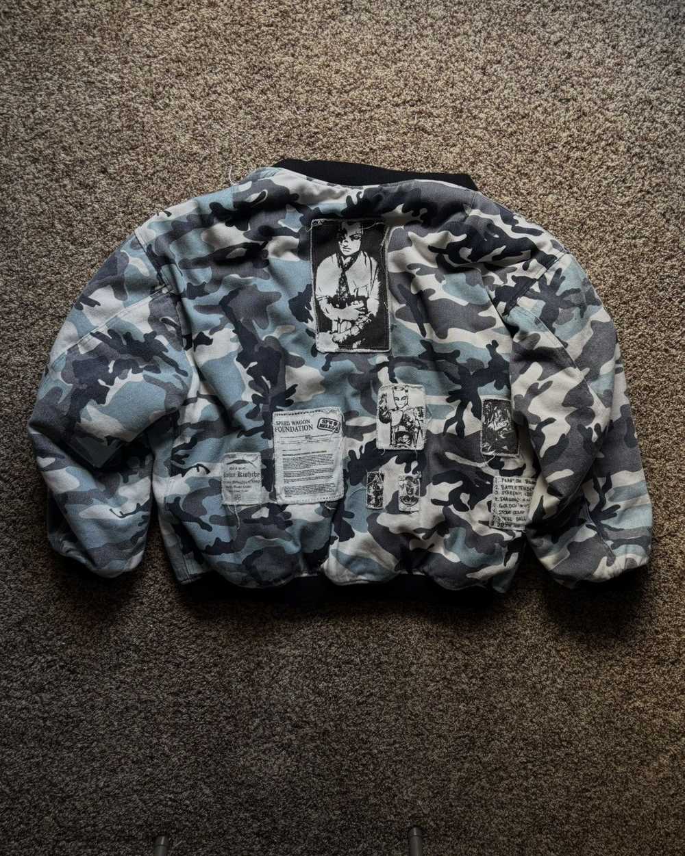 Rough Simmons Ora! Ora! Ora! Patched Bomber Jacket - image 2