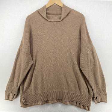 Vintage Brown Thumbhole Turtleneck Basketweave Ju… - image 1