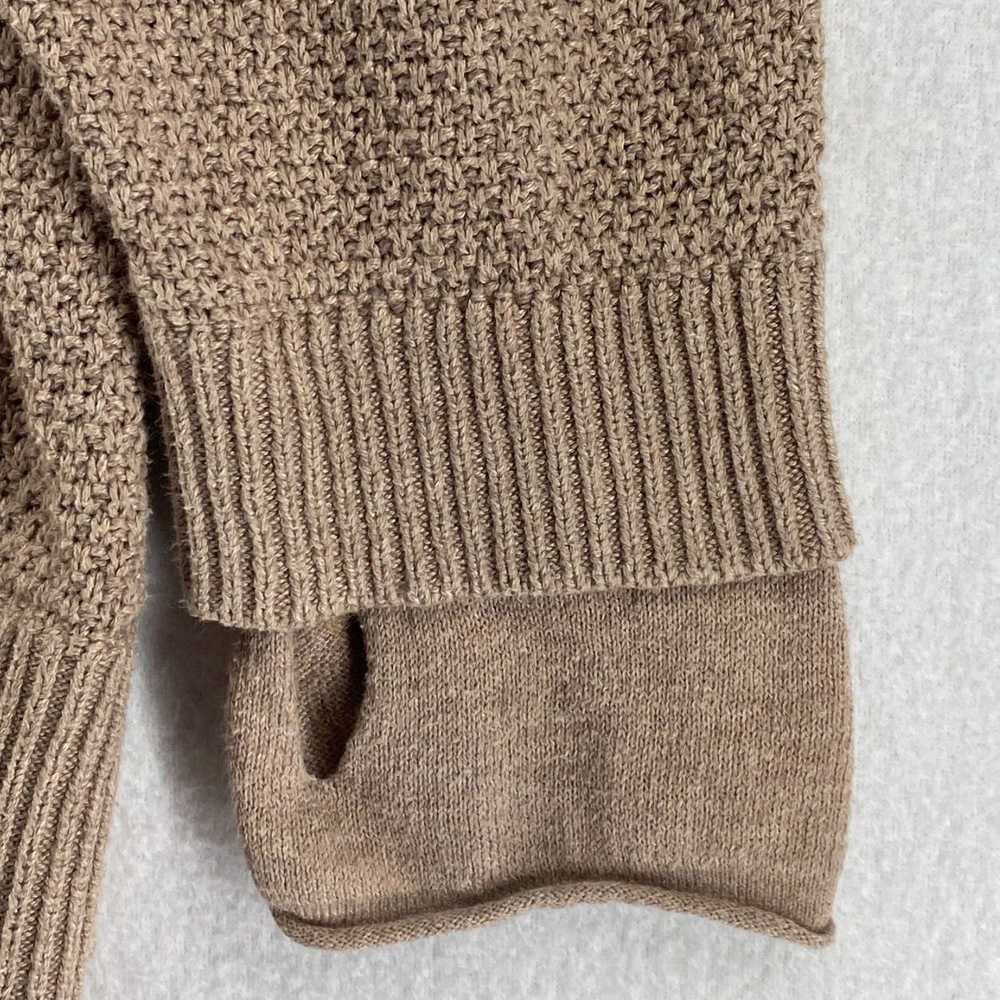 Vintage Brown Thumbhole Turtleneck Basketweave Ju… - image 7