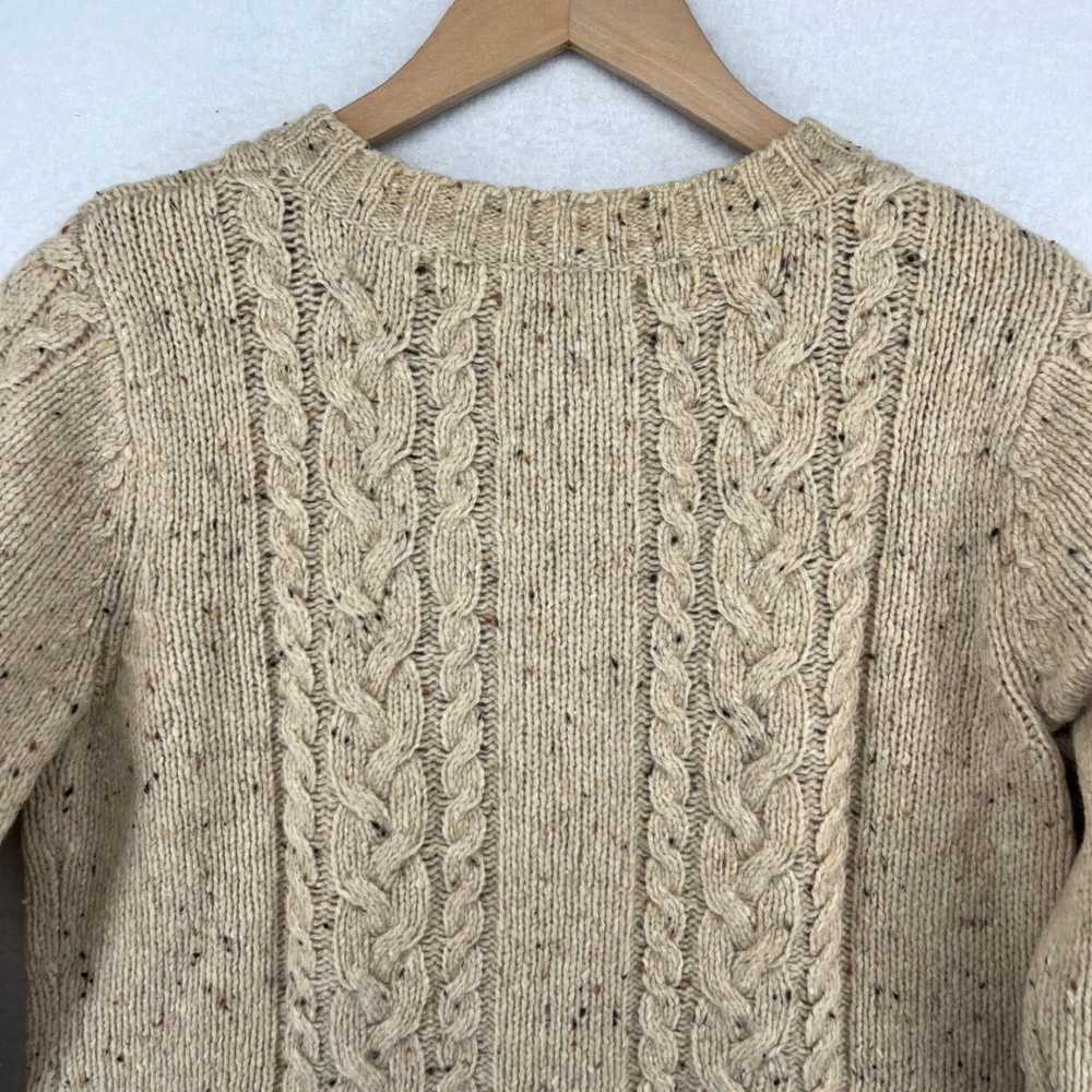 Blend Lambswool Blend Cable Knit Speckled Beige C… - image 4