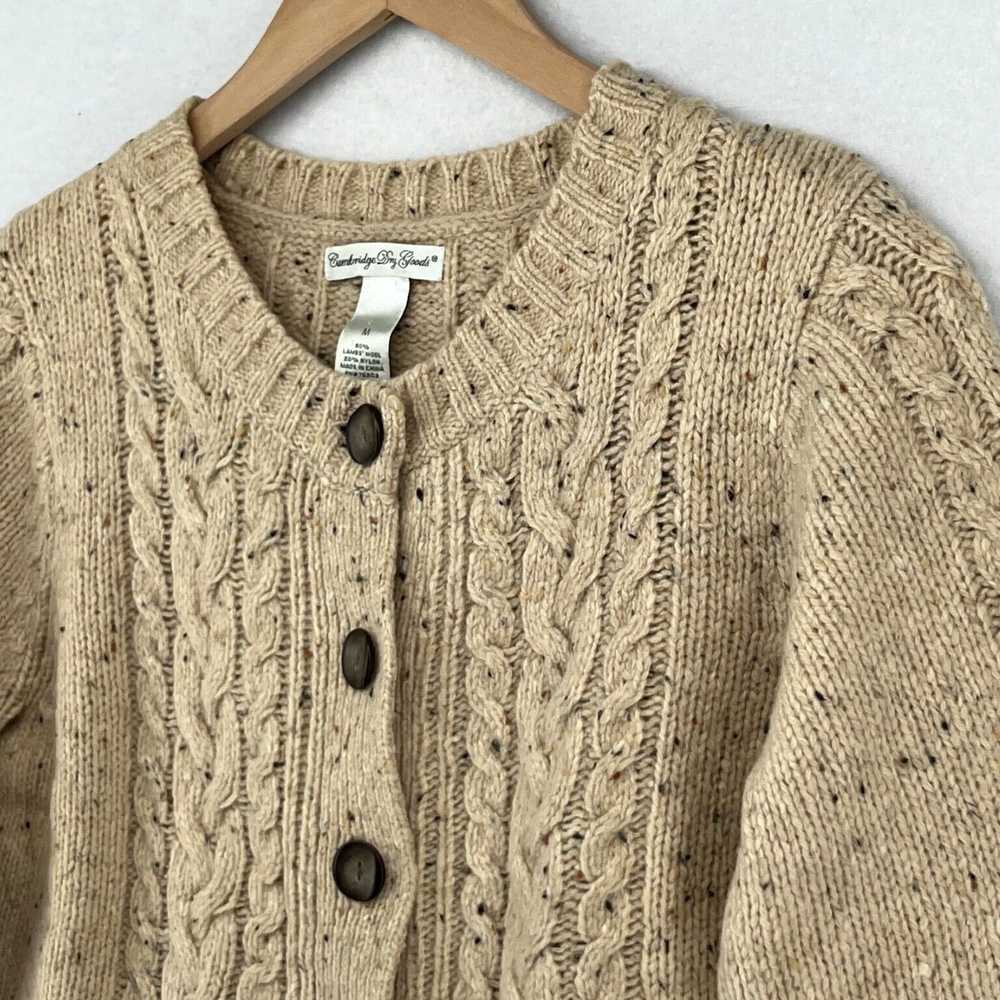 Blend Lambswool Blend Cable Knit Speckled Beige C… - image 5