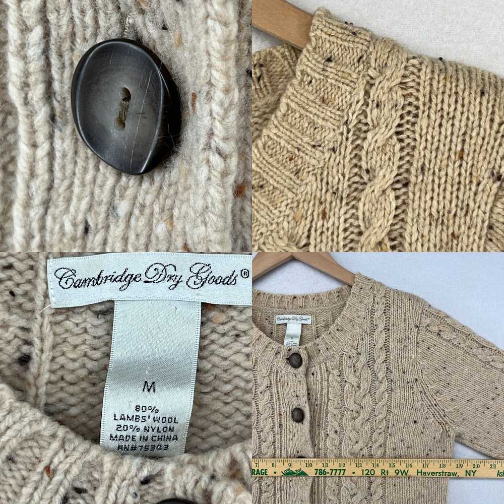 Blend Lambswool Blend Cable Knit Speckled Beige C… - image 8