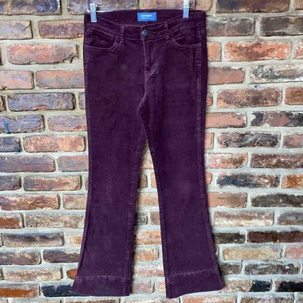 Old Navy Old Navy Burgundy Red Corduroy Mid-Rise … - image 1