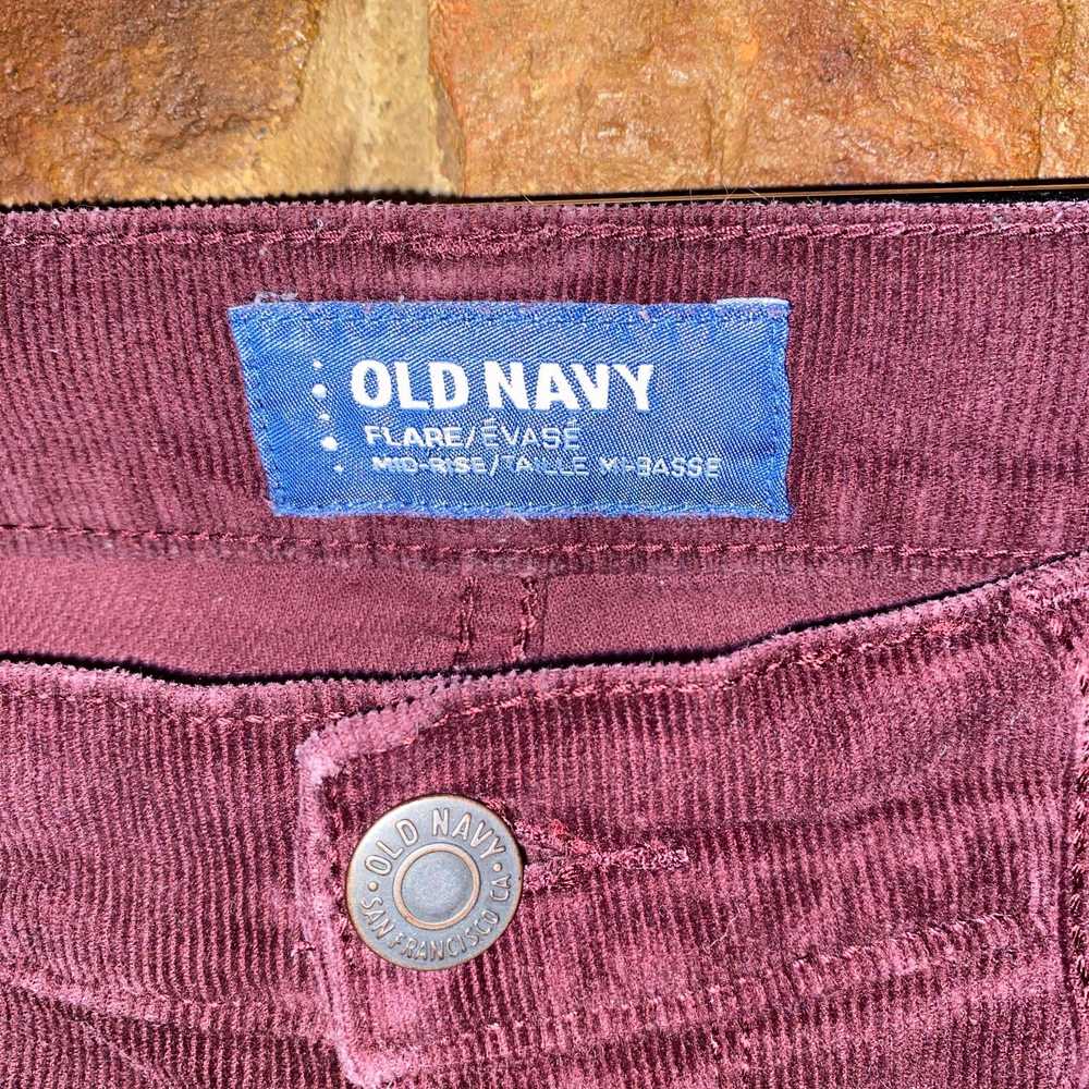 Old Navy Old Navy Burgundy Red Corduroy Mid-Rise … - image 4