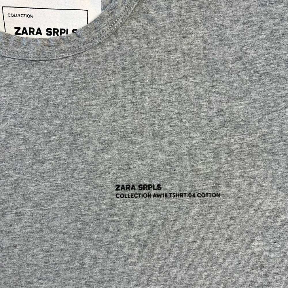 Zara Zara Collection XS Basic Grey T-Shirt Short … - image 3