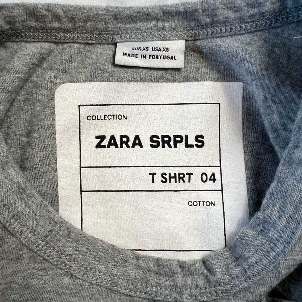 Zara Zara Collection XS Basic Grey T-Shirt Short … - image 5