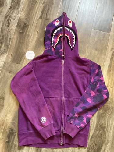 Bape Bape Purple Shark Hoodie