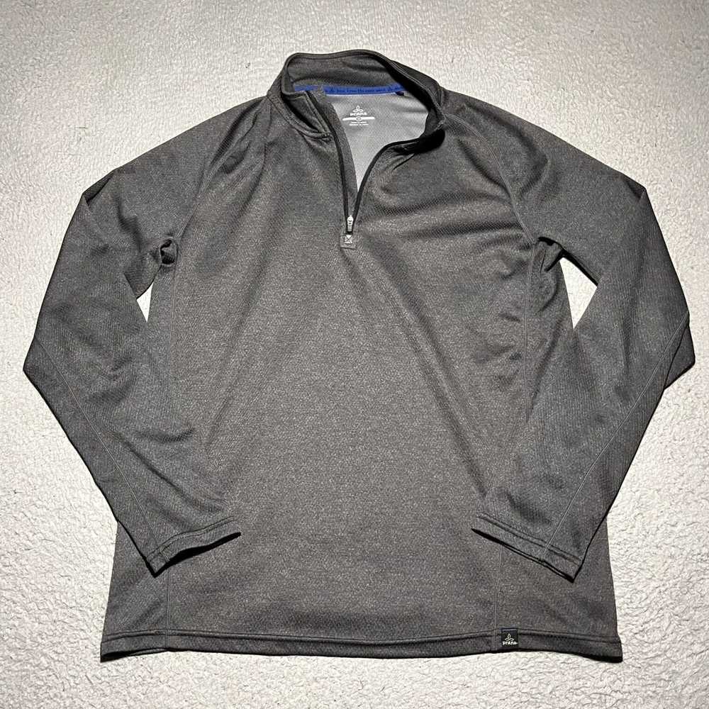 Prana Gray Long Sleeve Outdoor Polyester Mens Med… - image 1