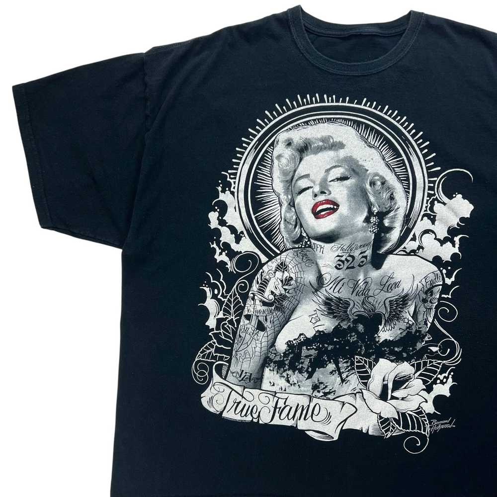 Vintage Y2K Marilyn Monroe tattoo True Fame tee (… - image 3