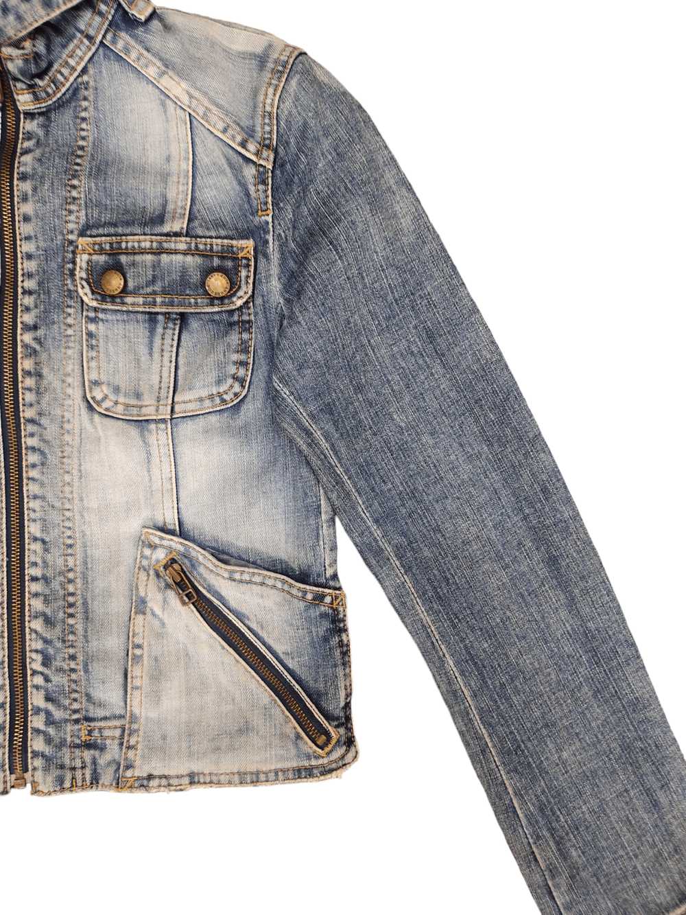 Burberry Burberry Blue Label Cropped Denim Jacket - image 4