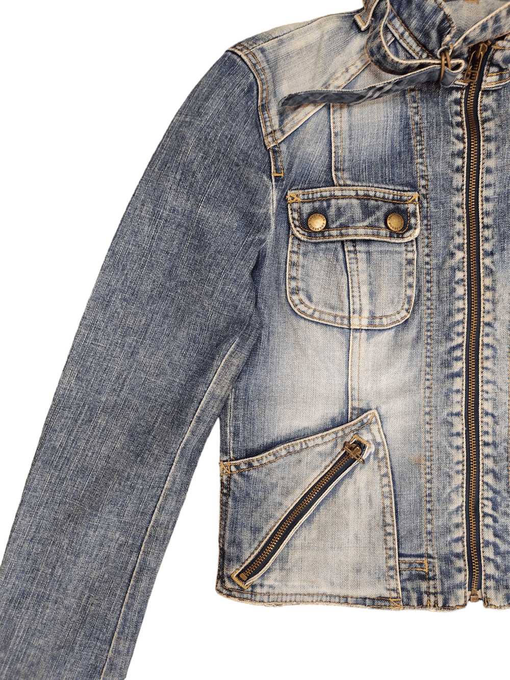 Burberry Burberry Blue Label Cropped Denim Jacket - image 5