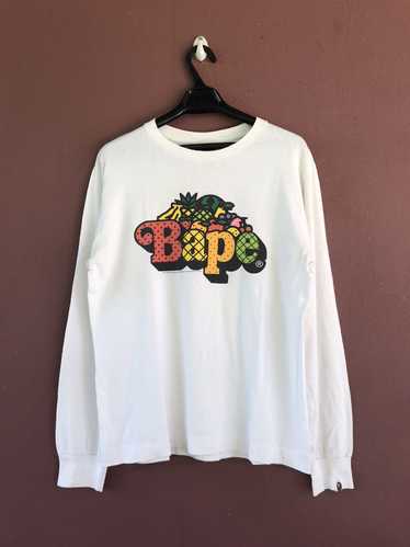 Bape 2008 OG Baby Milo BAPE Fruit Logo L/S Spello… - image 1