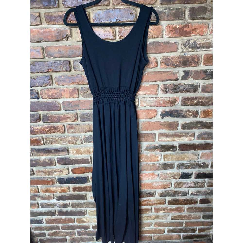 Xhilaration Black Sleeveless Crochet Waist Maxi D… - image 7