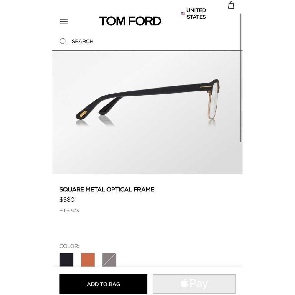 Tom Ford Tom Ford Matte Square Metal Optical Fram… - image 3