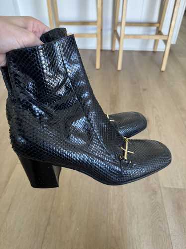 Saint Laurent Paris Python Beau Boots