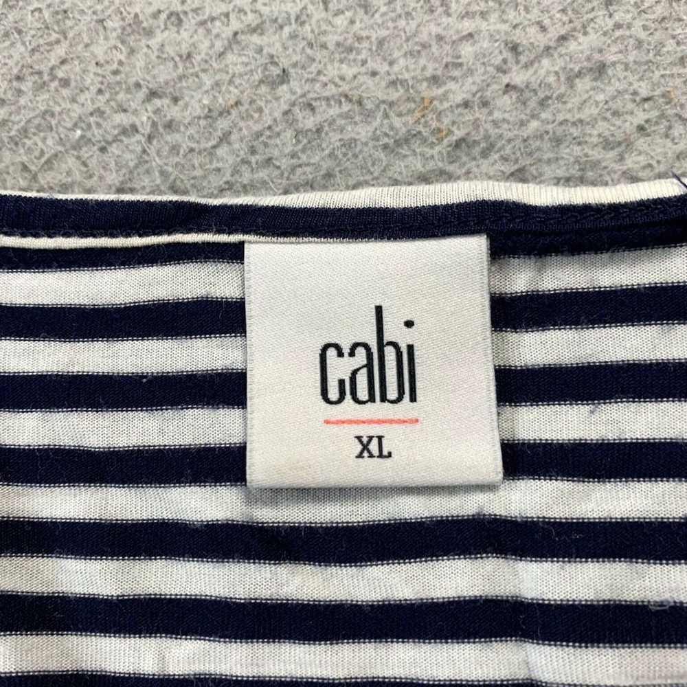 Vintage White and Blue Striped Long Sleeve CAbi W… - image 3