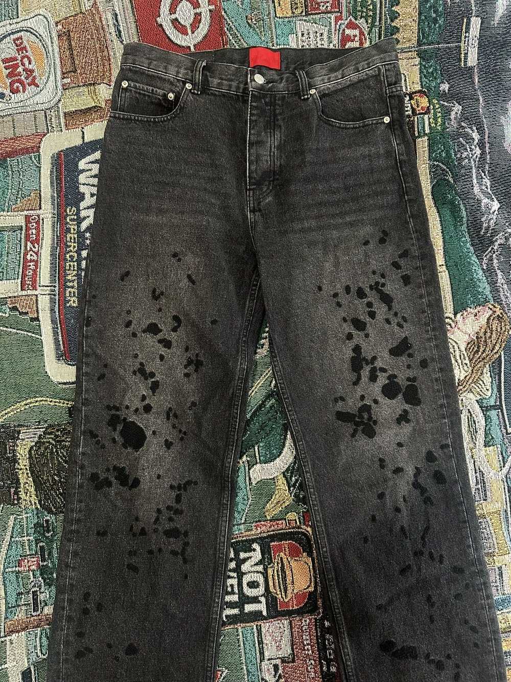 Fugazi Fugazi Black Plaint Splatter Jeans - image 4