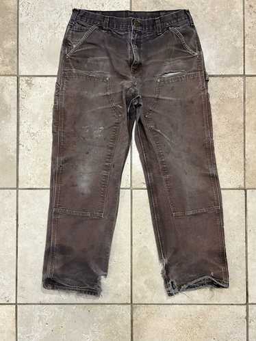 FI-Distressed Double Knee Pants (VerⅡ) Vintage Distressed Carhartt double Knee Pants 36x30 Made in