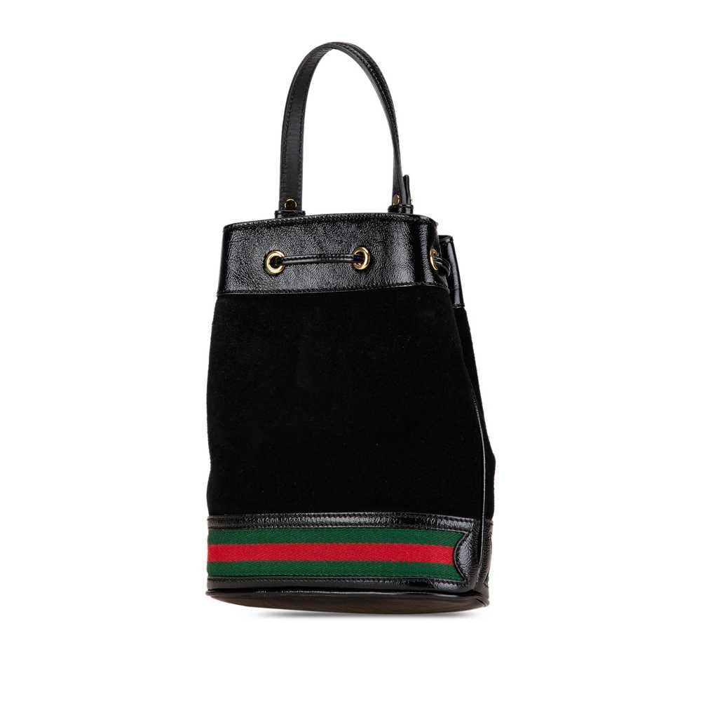 Black Gucci Small Suede Ophidia Bucket Bag - image 2