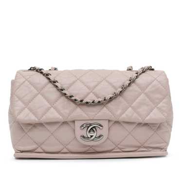 Brown Chanel Quilted Aged Calfskin Single Flap Sho