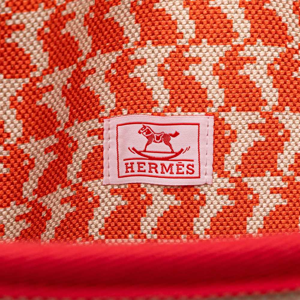 Red Hermès Toile and Barenia Animaux Pixel Backpa… - image 6