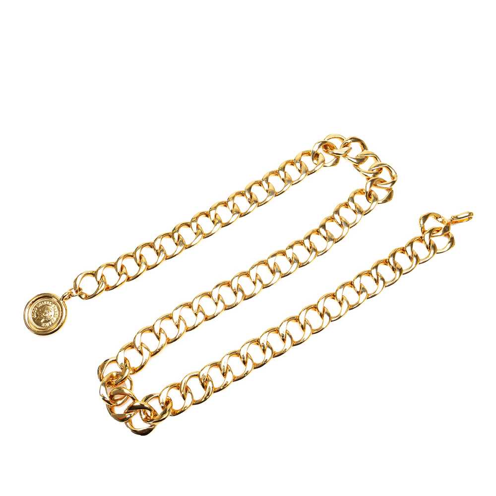 Gold Chanel Gold Plated Medallion Chain Belt - image 1