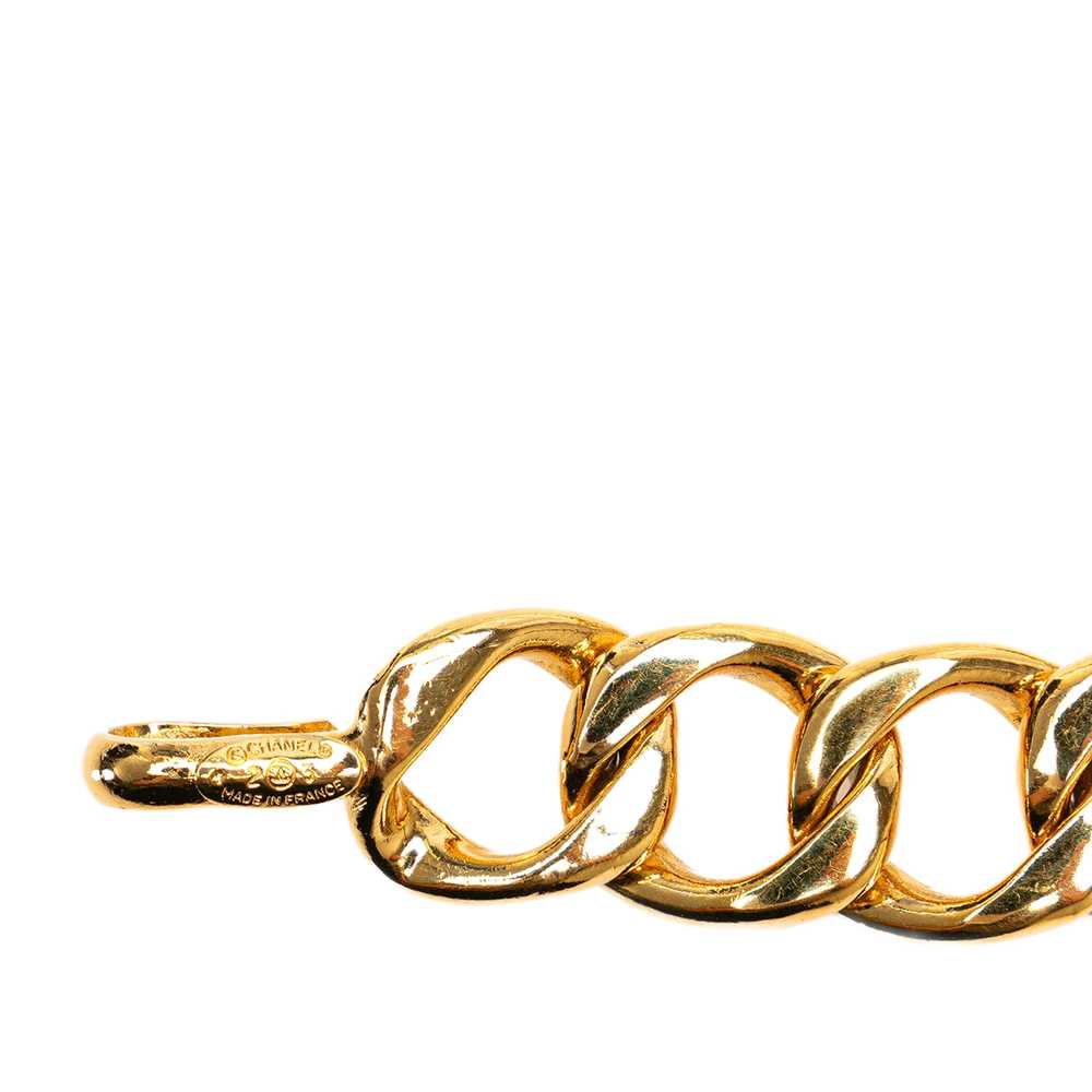 Gold Chanel Gold Plated Medallion Chain Belt - image 3