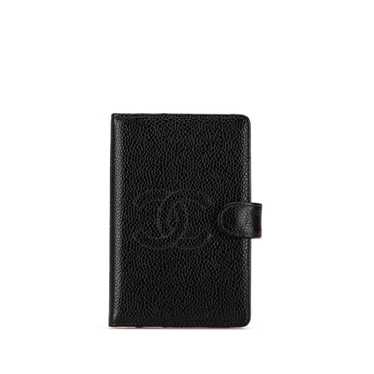 Black Chanel Mini Caviar CC Notebook Cover