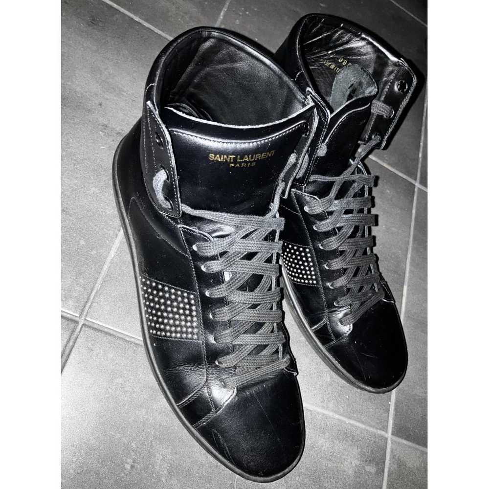 Saint Laurent Sl/100H leather high trainers - image 2