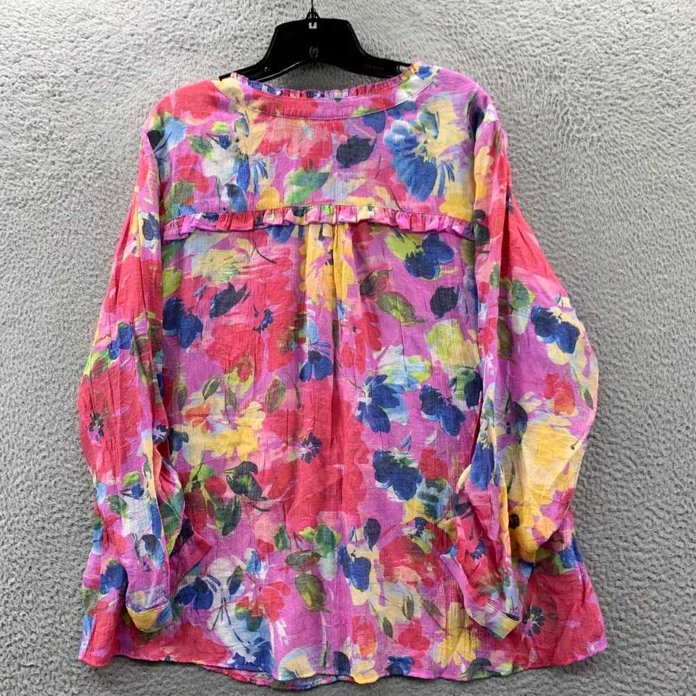 Vintage Elegant Floral Pattern Long Sleeve Top fo… - image 2