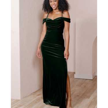 Revelry Emerald Green Velvet Sienna Maxi Dress Wo… - image 1